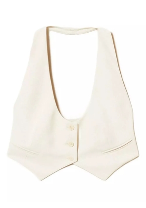 TWINSET halter-neck button waistcoat - White
