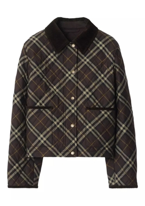 Burberry check quilted jacket - Brown