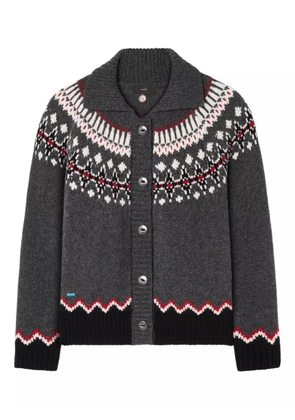 Alanui Sweet Winter fair-isle cardigan - Grey