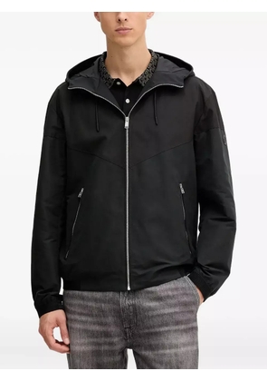 BOSS hooded zip-front jacket - Black
