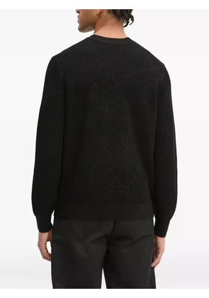 HUGO logo-patch sweater - Black