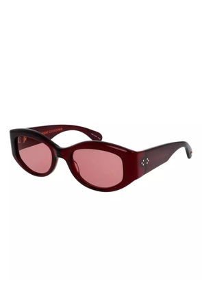 Garrett Leight oval-frame sunglasses - Red