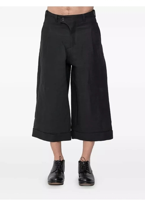 Devoa pleated cuffed trousers - Black