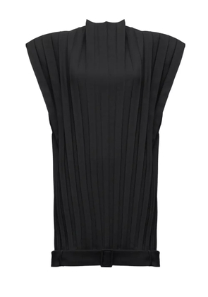 MM6 Maison Margiela pleated sleeveless mini dress - Black