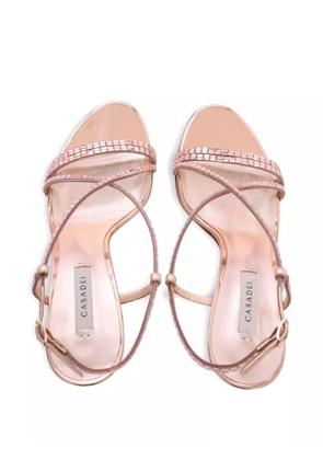 Casadei embellished criss-cross sandals - Pink