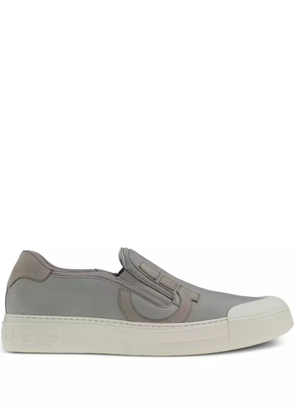 Ferragamo Marino Gancini-logo slip-on loafers - Grey