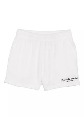Sporty & Rich embroidered cotton shorts - White