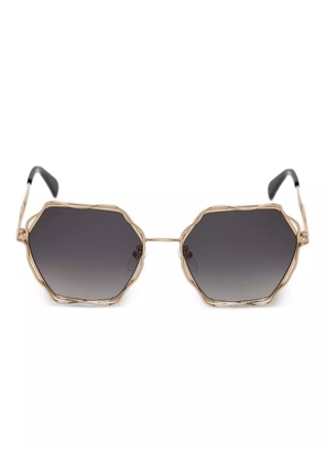 TOUS geometric-frame temple-detail sunglasses - Gold