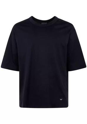Emporio Armani logo-appliqué cotton t-shirt - Black