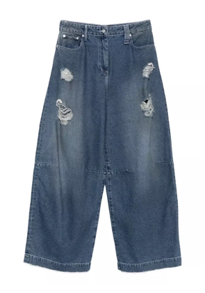 Simone Rocha distressed puddle jeans - Blue