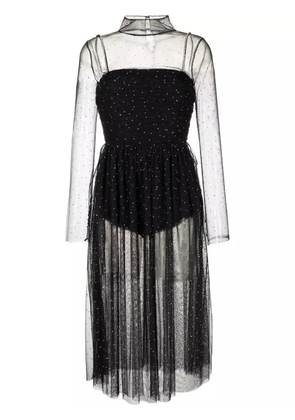Rebecca Vallance Alyssa sheer midi dress - Black