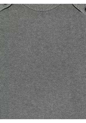 LIU JO ribbed button-detailed sweat - Grey