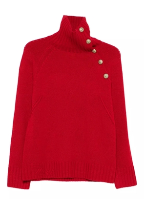 Zadig&Voltaire high-neck button-detail sweater - Red