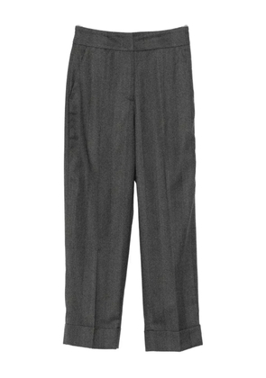 Peserico herringbone cuffed trousers - Grey