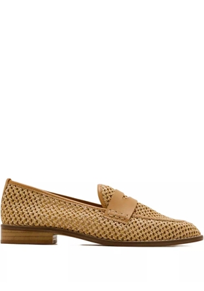 Andrea Gomez woven leather loafers - Brown