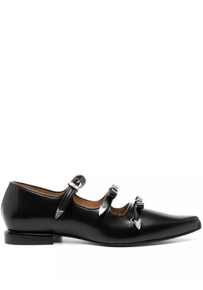 Toga ribbon pointed-toe Mary Jane shoes - Black