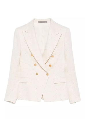 Tagliatore sequin-embellished double-breasted blazer - Neutrals