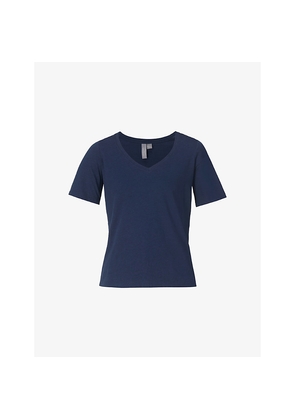 Womens Sweaty Betty Essential V-Neck Cotton-Blend Jersey T-Shirt