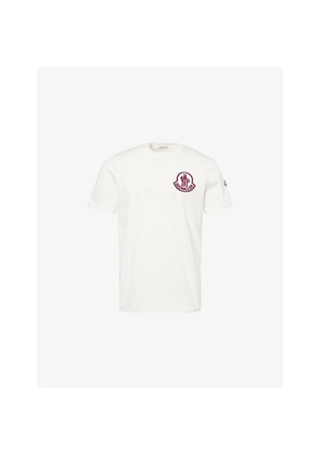 Mens Moncler Logo-Print Crewneck Cotton T-Shirt