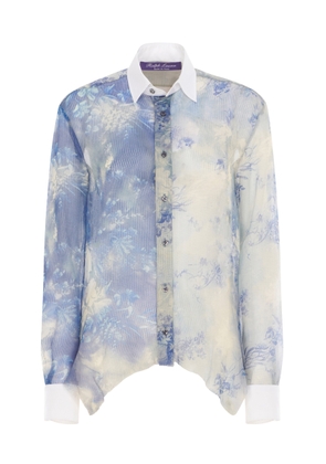 Ralph Lauren - Nancie Floral Silk Shirt - Blue - US 4 - Moda Operandi