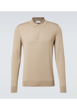 Lardini Wool, silk, and cashmere polo sweater