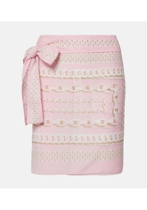 Versace Treasure cotton and silk beach cover-up