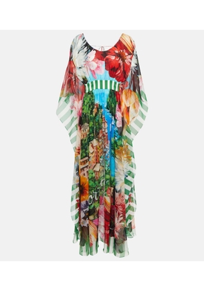 Dolce&Gabbana Portofino printed silk chiffon gown