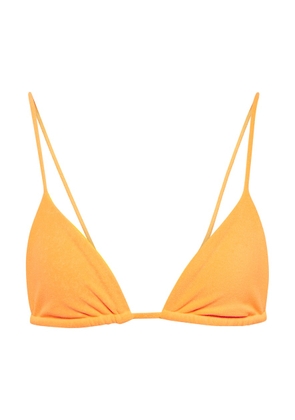 Jade Swim Via terry triangle bikini top