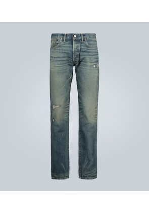 RRL Slim-fit washed selvedge jeans