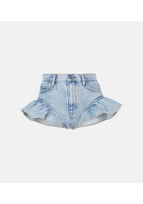 Frame Ruffle Bloomer denim shorts