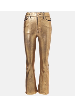 Frame Le Crop Mini metallic bootcut jeans