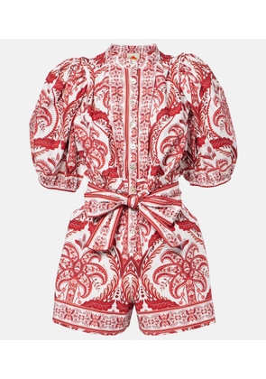 Farm Rio Tropical Cameo cotton romper
