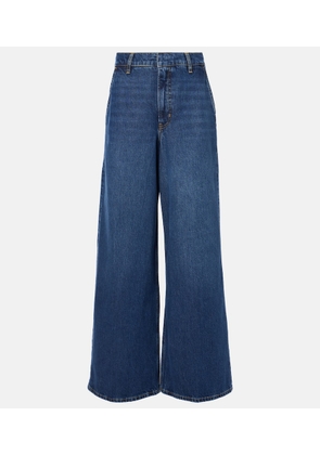 Frame High-rise wide-leg jeans