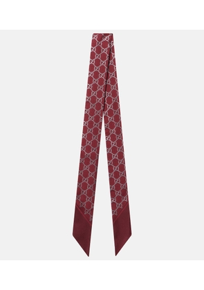 Gucci GG silk twill scarf