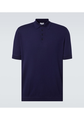 Allude Cotton, silk and cashmere polo shirt