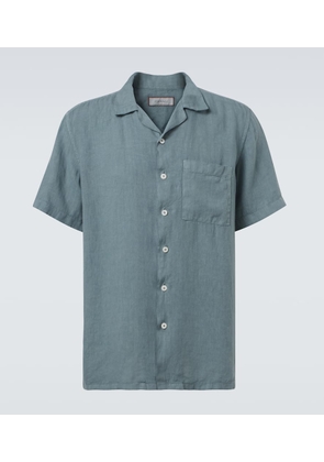 Canali Linen bowling shirt
