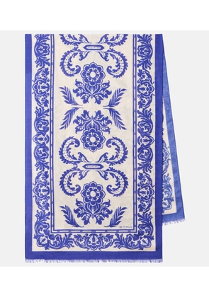 Etro Printed cotton-blend scarf