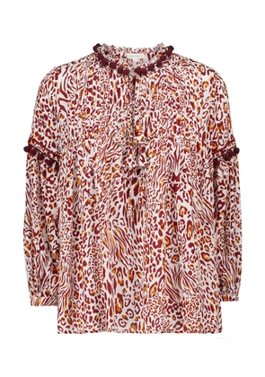 Poupette St Barth Clara leopard-print blouse