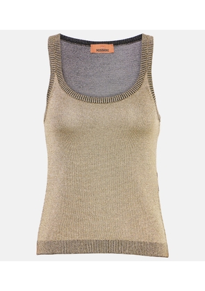 Missoni Knitted lame tank top
