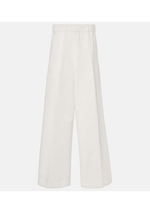 Dries Van Noten High-rise cotton wide-leg pants