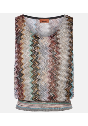 Missoni Zig Zag metallic knit top