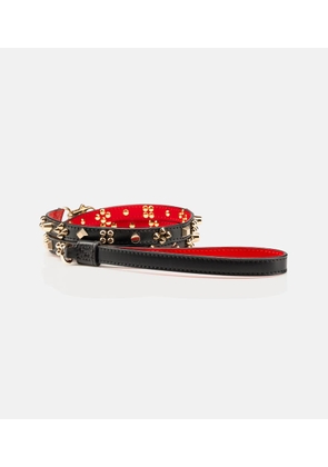 Christian Louboutin Loubileash S embellished leather dog leash