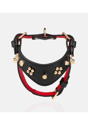 Christian Louboutin Loubiharness XS embellished leather dog harness