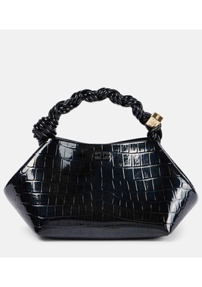 Ganni Bou Mini croc-effect tote bag