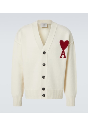 Ami Paris Ami De Cour intarsia virgin wool cardigan