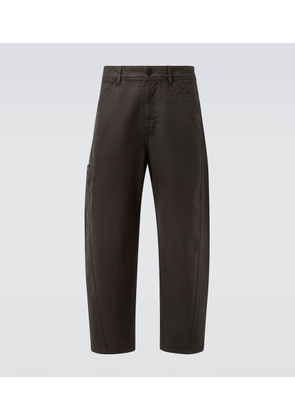 Lemaire Twisted coated barrel-leg jeans