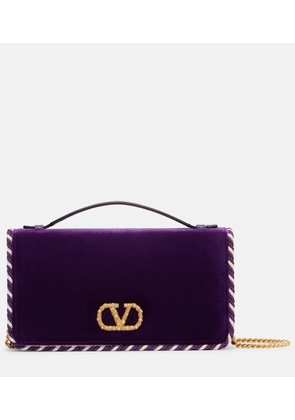 Valentino Garavani VLogo Mini velvet crossbody bag