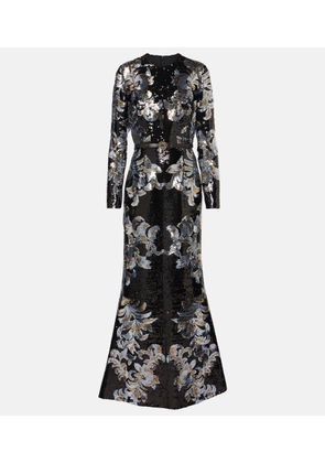 Elie Saab Printed sequined gown