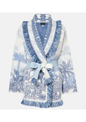 Alanui Jungle Toile De Jouy jacquard cardigan