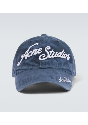 Acne Studios Logo cotton twill baseball cap